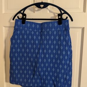 NWOT Duluth Trading Royal Blue Boho Patterned Skort With Pockets XS